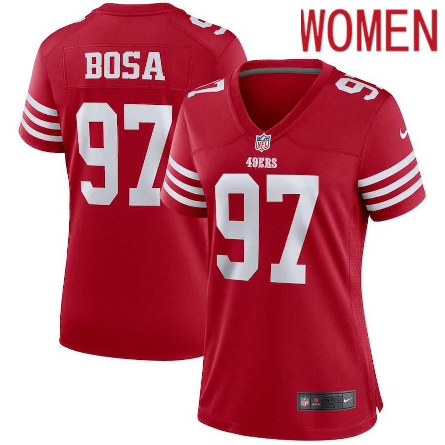 Women San Francisco 49ers 97 Nick Bosa Nike Scarlet Player Game NFL Jersey